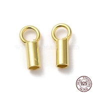 925 Sterling Silver Cord Ends, End Caps, Column, Golden, 7x3x2mm, Hole: 1.8mm, Inner Diameter: 1.5mm(STER-P055-01B-G)