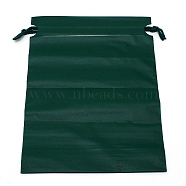 Rectangle Plastic Frosted Drawstring Gift Bags, with Cotton Cord, for Daily Supplies Storage, Dark Slate Gray, 28.5x20.8x0.15cm(ABAG-TAC0005-01E)