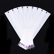 Pearl Film Cellophane Bags, OPP Material, Self-Adhesive Sealing, with Hang Hole, Rectangle, White, 26~27x4cm, Unilateral thickness: 0.045mm, Inner measure: 21~22.5x4cm(X-OPC-S019-07A)
