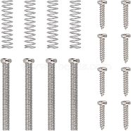 Electric Guitar Accessories Kit, including Iron & Alloy Humbucker Pickup Height Screws, Humbucker Pickup Ring, Pickup Surround Frame Mounting Screws, Platinum, 12~21x3.5~4.5mm, 16pcs/set(AJEW-WH0307-13P)