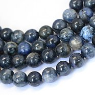 Natural Sodalite Round Bead Strands, 8~8.5mm, Hole: 1mm, about 47pcs/strand, 15.5 inch(G-E334-8mm-16)