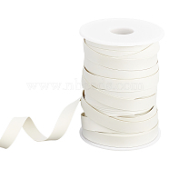 PVC Synthetic Rubber Cord, Flat, White, 10mm, about 30.00 Yards(27.43m)/Roll(RCOR-WH0006-01-B)