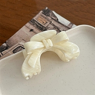 Cellulose Acetate & Iron Claw Hair Clips, Hair Accessories for Women & Girls, Bowknot, Bisque, 56x91x55mm(AJEW-K047-02C)