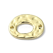 Rack Plating Alloy Links, Textured Hollow Oval Connector Charms, Golden, 14x18x1.5mm, Hole: 1.5mm(FIND-M014-01G)