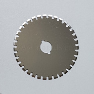 SKS7 Circular Blades, Crochet Edge Skip Blades, Perforated Rotary Blades, for Quilting, Scrapbooking Paper, Perforating Fleece Fabric, Thin Leather, Stainless Steel Color, 4.5x0.04cm, Inner Diameter: 0.8cm(PW22062998340)