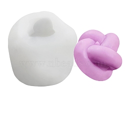 DIY Candle Silicone Molds, Resin Casting Molds, For UV Resin, Epoxy Resin Jewelry Making, Knot, White, 7.1x6.9x5.9cm, Inner Diameter: 3.2cm(DIY-Z014-04)