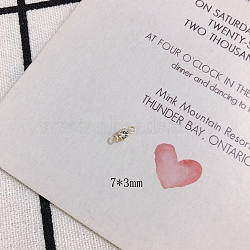 Brass Micro Pave Cubic Zirconia Connector Charms, Round, Golden, 7x3mm(FIND-WH0152-620A-G)