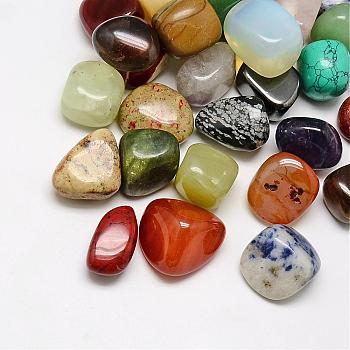 Natural & Synthetic Mixed Stones, Tumbled Stone, Chakra Healing Stones for 7 Chakras Balancing, Crystal Therapy, Meditation, Reiki, No Hole/Undrilled, Nuggets, 20~30x15~22x10~20mm