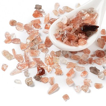 Natural Sunstone Chips Beads, No Hole, 3~9x3~5x1.5~3mm