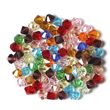 Imitation Austrian Crystal Beads, Grade AAA, Faceted, Bicone, Mixed Color, 6x6mm, Hole: 0.7~0.9mm