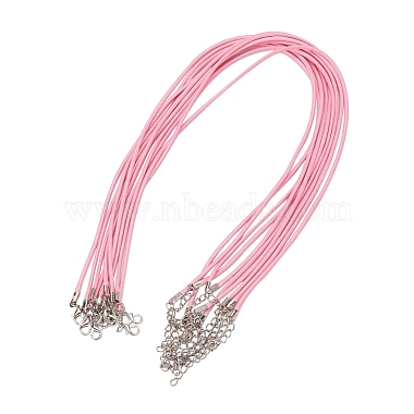 2mm Hot Pink Waxed Cord Necklaces