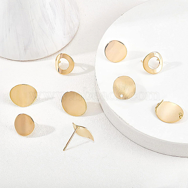 Brass Stud Earring Findings(KK-BC0006-45G)-4