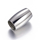 Barrel 304 Stainless Steel Magnetic Clasps with Glue-in Ends(STAS-I026-05)-2