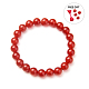 Natural Red Agate Round Beads Stretch Bracelets(BJEW-PH0001-8mm-04)-3