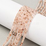 Natural Rutilated Quartz Beads Strands, Round, Faceted, 2mm, Hole: 0.5mm, about 217pcs/strand, 15.43 inch(39.2cm)(G-L622-C06-2mm)