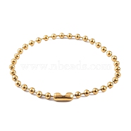 Ion Plating(IP) 304 Stainless Steel Ball Chain Necklaces for Women, Real 18K Gold Plated, 16.73 inch(42.5cm), bead: 8mm(NJEW-G135-01B-G)