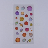 Filler Stickers(No Adhesive on the back), for UV Resin, Epoxy Resin Jewelry Craft Making, Planet Pattern, 175x90x0.1mm(DIY-D039-03F)