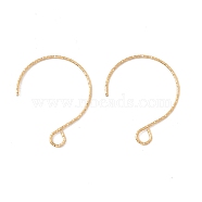 Ion Plating(IP) 316 Surgical Stainless Steel Earring Hooks, with Horizontal Loops, Golden, 23.5x18mm, Hole: 3x2.6mm, 22 Gauge, Pin: 0.6mm(STAS-D183-03G-01)