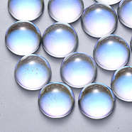 Transparent Glass Cabochons, AB Color Plated, Half Round/Dome, Clear AB, 16x8mm(GLAA-S190-013A-E01)