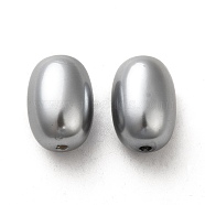 ABS Plastic Imitation Pearl Beads, Oval, Gray, 17x12mm, Hole: 1.8mm, about 200pcs/500g(OACR-L013-042)