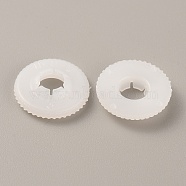 Plastic Doll Eye Nose Round Gaskets, Animal Doll Safety Eye Nose Washers for DIY Craft Doll Making, Floral White, 17x3.5mm, Hole: 6mm(KY-WH0048-05D)