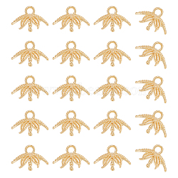 20Pcs Brass Cup Peg Bails Pendants, For Half Drilled Beads, Flower, Real 18K Gold Plated, 10x9x7~7.5mm, Hole: 1.4mm, Pin: 1mm(KK-BC0011-87)
