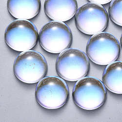 Transparent Glass Cabochons, AB Color Plated, Half Round/Dome, Clear AB, 16x8mm(GLAA-S190-013A-E01)