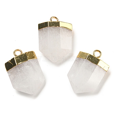 Golden Bullet Quartz Crystal Pendants