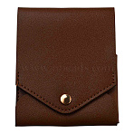 1Pc Imitation Leather Wallets, with Alloy Buttons, Rectangle, Sienna, 113x90x3.5mm(AJEW-CL0001-02)