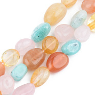Natural Mixed Gemstone Beads Strands, Tumbled Stone, Nuggets, 5~13x5~10x3~8mm, Hole: 1mm, about 40~60pcs/strand, 14.57 inch~15.74 inch(37~40cm)(X-G-S359-153)