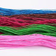 Round Elastic Cord, Made of Rubber, Wrapped by Fibre, Mixed Color, 1mm, about 25.15~27.34 yards(23~25m)/bundle(EC-YRB1mm)