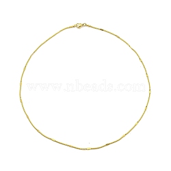 Ion Plating(IP) 304 Stainless Steel Round Snake Chain Necklaces, Golden, 17.95 inch(45.6cm)(NJEW-P285-01G)