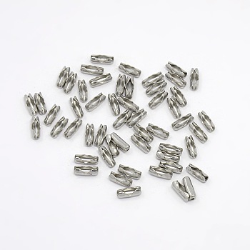 304 Stainless Steel Ball Chain Connectors, Size: about 3.5mm wide, 9mm long, Fit for 2.5mm ball chain, hole: 1mm