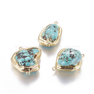 Golden Nuggets Turquoise Links