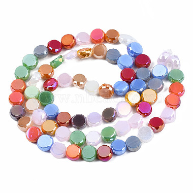 Electroplate Opaque Glass Beads Strands(EGLA-S174-31)-2