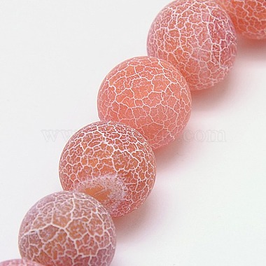 10mm IndianRed Round Crackle Agate Beads