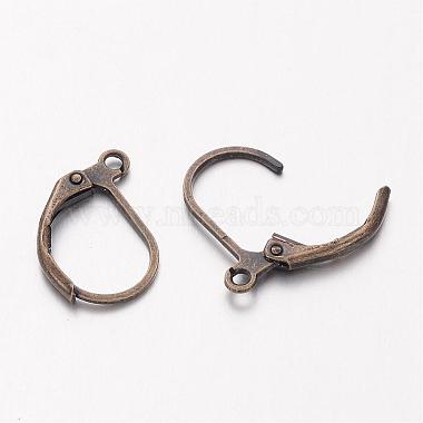 Antique Bronze Tone Brass Leverback Earring Findings(X-KK-H670-AB-NF)-2