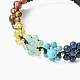 Bracelet de perles tressées sur le thème des chakras(BJEW-TA00316)-3