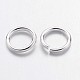 Silver Color Plated Brass Round Jump Ring Jewelry Findings Accessories(X-JRC7MM-S)-2
