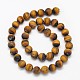 Yellow Tiger Eye Frosted Round Bead Strands(G-N0166-45-10mm)-3