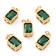 Real 18K Gold Plated Brass Inlaid Cubic Zirconia Charms(X-ZIRC-L100-075G-02)-1
