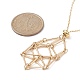 Brass Braided Macrame Pouch Empty Stone Holder for Pendant Necklace Making(NJEW-JN04331-01)-4
