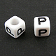 Letter Acrylic European Beads(OPDL-R050-10mm-P)-1