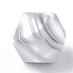 Food Grade Eco-Friendly Silicone Focal Beads, Icosahedron, WhiteSmoke, 16.5x16.5x16.5mm, Hole: 2mm(SIL-T048-14mm-69)