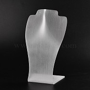 Organic Glass Necklace Display Busts, White, 24x14x8cm(NDIS-N018-02B)