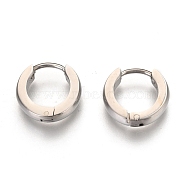 Fashion 304 Stainless Steel Hoop Earrings, Stainless Steel Color, 12.5x13x3.5mm, Pin: 0.8mm(EJEW-G121-48-1)