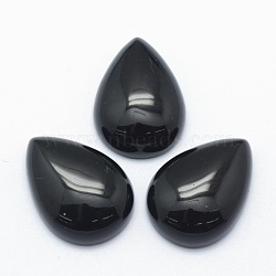 Natural Obsidian Cabochons, Teardrop, 25x18x7mm(X-G-E491-B-07)