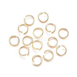 304 Stainless Steel Jump Rings, Open Jump Rings, Real 24K Gold Plated, 20 Gauge, 7x0.8mm(STAS-F084-21G)