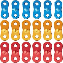 SUPERFINDINGS Aluminum Alloy Connecter, Camping Accessories, Mixed Color, 39x16x7mm, Hole: 6mm, 17pcs/boc(FIND-FH0001-71)