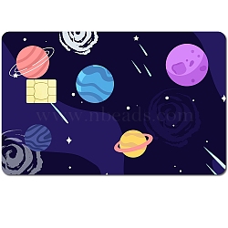 PVC Plastic Waterproof Card Stickers, Self-adhesion Card Skin for Bank Card Decor, Rectangle, Planet, 186.3x137.3mm(DIY-WH0432-051)